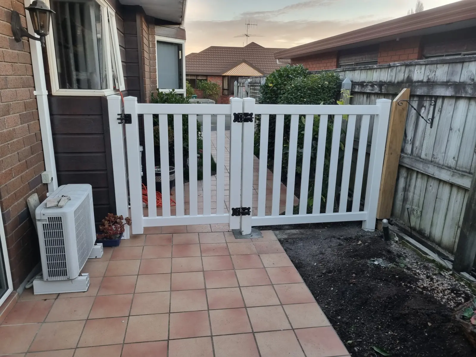 PVC Gate with Gaps Design